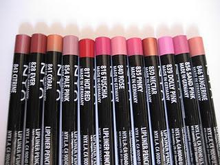 Swatches perfiladores labios NYX