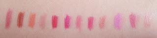 Swatches perfiladores labios NYX