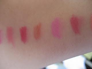 Swatches perfiladores labios NYX