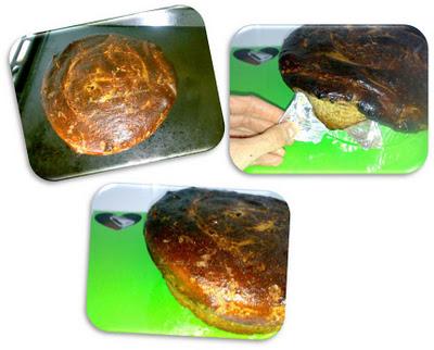 Brioche de plátano y nueces con fideos de chocolate