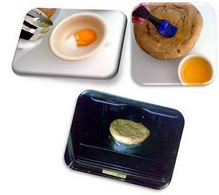 Brioche de plátano y nueces con fideos de chocolate