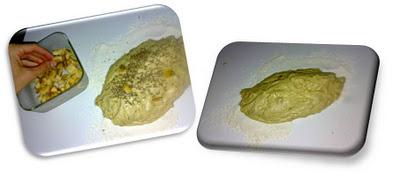 Brioche de plátano y nueces con fideos de chocolate