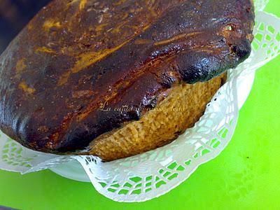 Brioche de plátano y nueces con fideos de chocolate