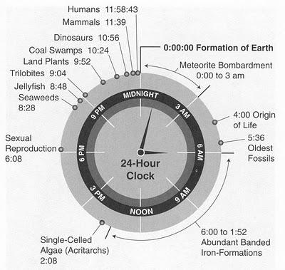 La historia de la Tierra reducida a 24 horas