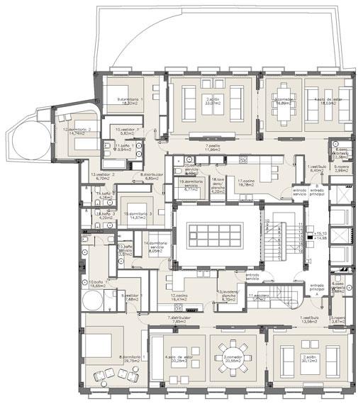 A-cero presenta el proyecto de interiorismo para diversos apartamentos en el centro de Madrid (Parte I)