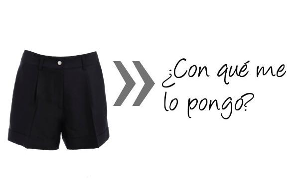 ¿Con qué me lo pongo? Bermuda color negro
