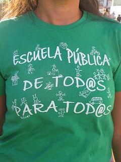 Stop a las camisetas verdes de la Escuela Pública