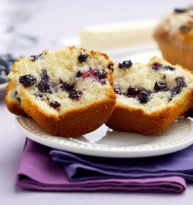 Muffins a la arándanos