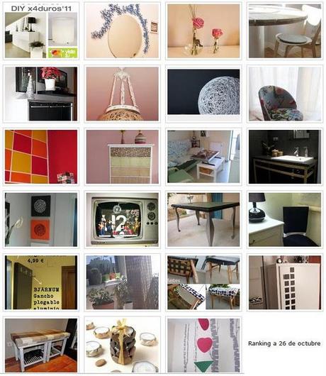 Concurso DIY x4duros'11: Ranking tras el primer día de votaciones