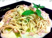 Espaguetis integrales "carbonara" light
