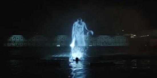 Proyecciones en 3D sobre el agua