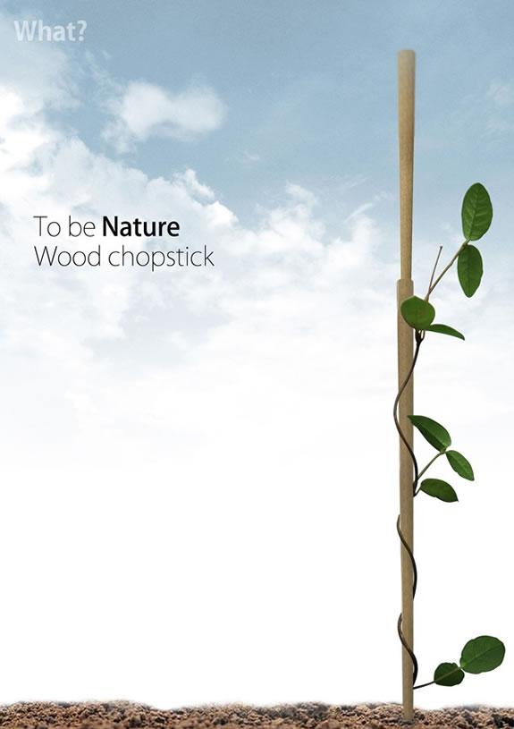 To Be Nature Wood Chopstick :: palillos con semillas