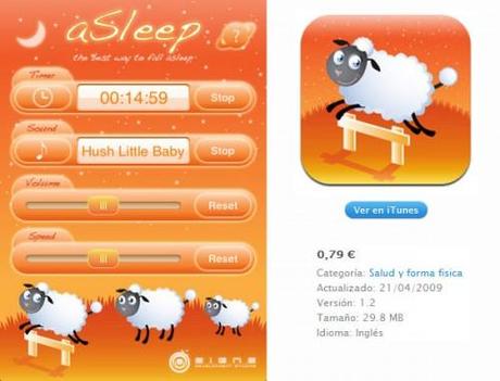 Nanas en el iPhone aSleep Kids Edition