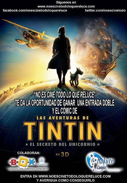 Ganadora de una entrada doble y el cómic de 'Las aventuras de Tintin: El secreto del Unicornio'