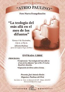 LA TEOLOGÍA DEL MÁS ALLÁ EN EL MES DE LOS DIFUNTOS