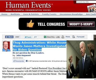 Vicepresidente Joe Biden ordena investigar a periodista por una pregunta incómoda