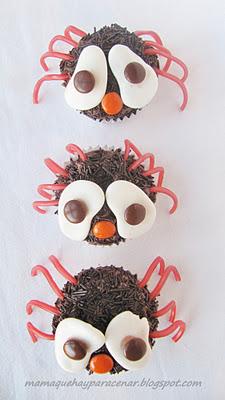 CUPCAKES ARAÑA DE HALLOWEEN