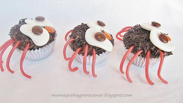 CUPCAKES ARAÑA DE HALLOWEEN
