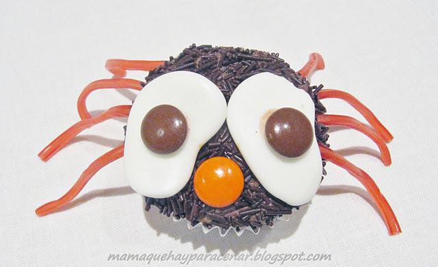CUPCAKES ARAÑA DE HALLOWEEN