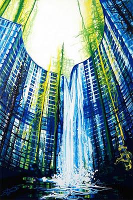 Amy Shackleton pinta cuadros usando la gravedad como pincel