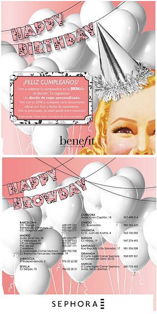 Celebra tu cumpleaños con Benefit