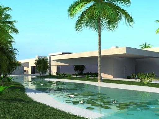 A-cero presenta el proyecto para una villa en Qatar
