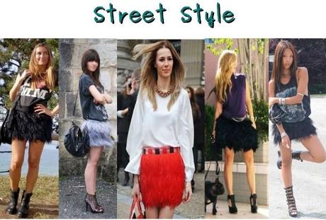 Combinar Falda de Plumas