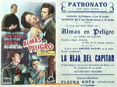 ALMAS EN PELIGRO (España, 1952) Social, Negro, Policíaco
