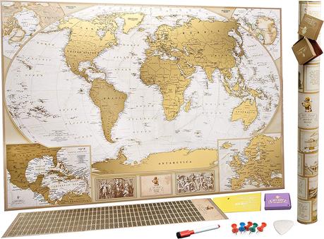 mapa para señalar viajes mapa para rascar viajes