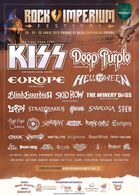 KISS completan el Rock Imperium Festival 2023