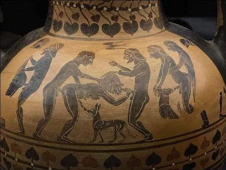 Perros en orgías homoeróticas griegas, ¿algo más que el mejor amigo del hombre?