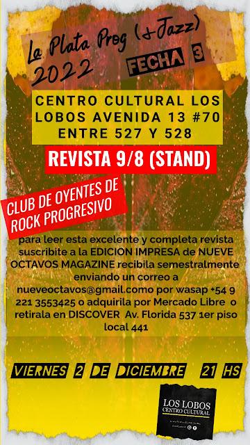 La Plata Prog (+ Jazz): Tercera Fecha La Plata Prog (+ Jazz): Tercera Fecha