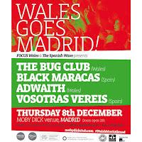 Concierto de Adwaith, The Bug Club, Vosotras Veréis y Black Maracas en Moby Dick Club dentro del Focus Wales Goes Madrid