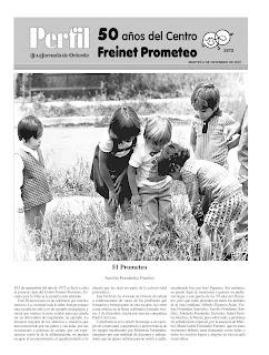 El 50 aniversario del Centro Freinet Prometeo en Perfil de La Jornada de Oriente