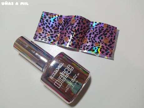 Diseño de uñas con papel foil de animal print