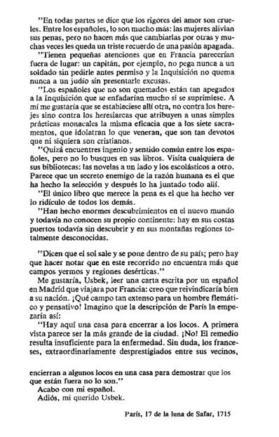 MONTESQUIEU ESCRIBE SOBRE ESPAÑA