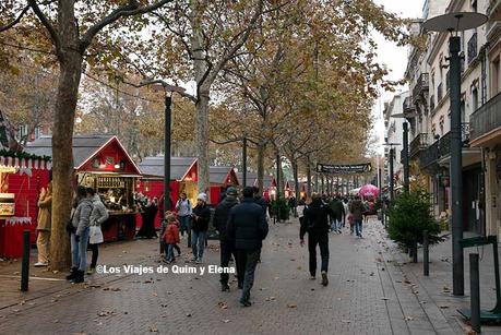 Mercadillo de navidad en Perpignan en Quai Vauban