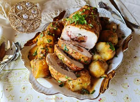Pechuga de pavo rellena a la mostaza Pechuga de pavo rellena a la mostaza
