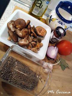 LENTEJAS ESTOFADAS CON SETAS