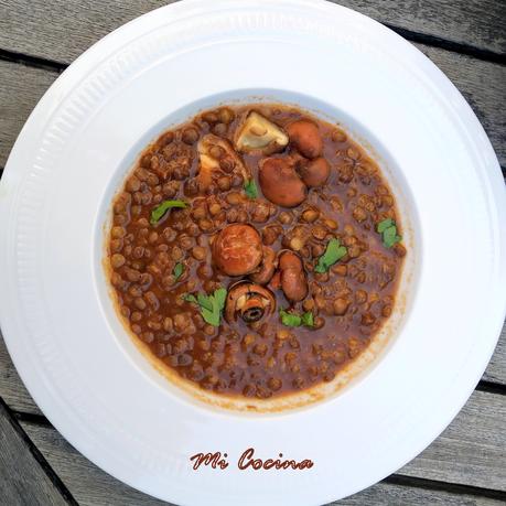 LENTEJAS ESTOFADAS CON SETAS