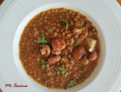 LENTEJAS ESTOFADAS CON SETAS