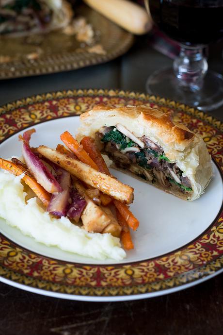 WELLINGTON DE SETAS, ESPINACAS Y CASTAÑAS WELLINGTON DE SETAS, ESPINACAS Y CASTAÑAS