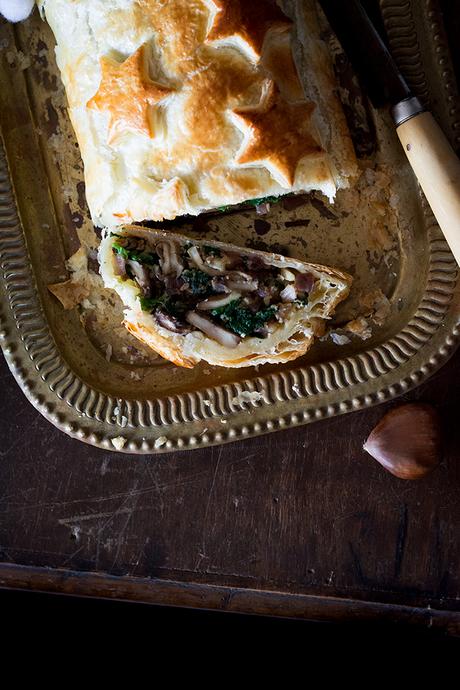 WELLINGTON DE SETAS, ESPINACAS Y CASTAÑAS WELLINGTON DE SETAS, ESPINACAS Y CASTAÑAS