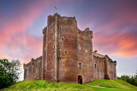 Castillo de Doune al atardecer