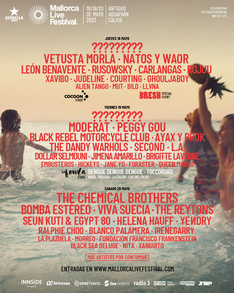 Cartel por días del Mallorca Live Festival 2023