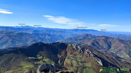 Vistas desde Peña Mea hacia Ubiña