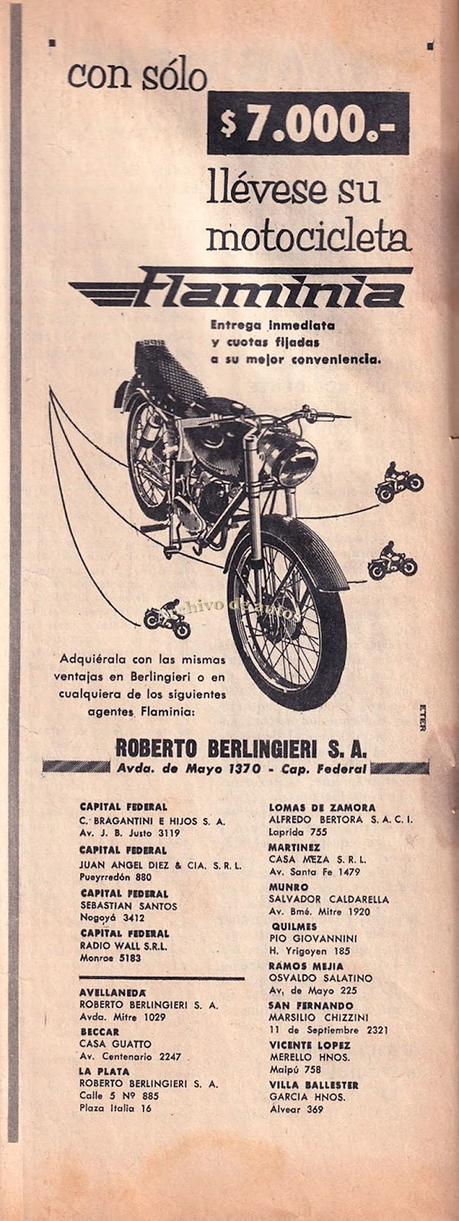 Flaminia, motocicleta fabricada por Roberto Berlingieri en el año 1960 Flaminia, motocicleta fabricada por Roberto Berlingieri en el año 1960