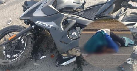 Motociclistas pierde la vida al derrapar en avenida Hernán Cortés y Obsidiana