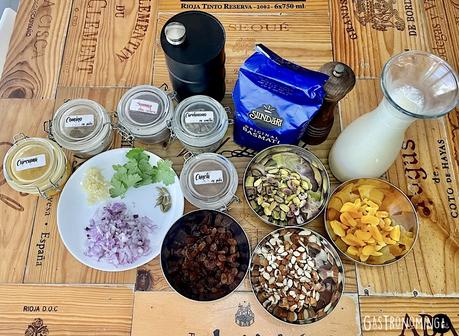 Arroz pilaf con frutos secos