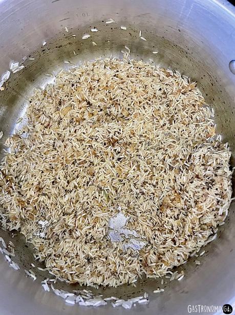 Arroz pilaf con frutos secos